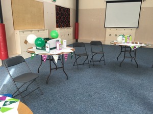 The hall used for a Macmillan coffee morning